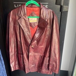 Women's Burgundy Leather Jacket